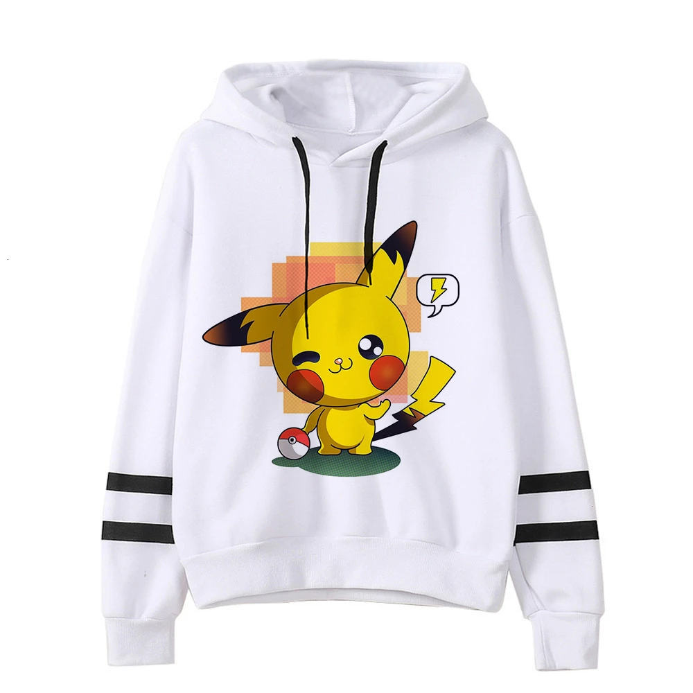 Pokemon Detectiv куртка Пикачу с капюшоном Женская забавная Pika Kawaii толстовка женская одежда женские Пуловеры мультфильм японский корейский для мужчин - Цвет: 2620