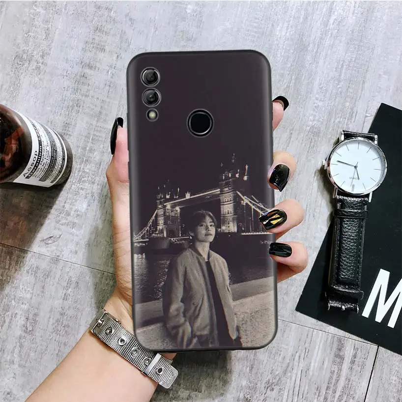 BA067-2 Kpop Ким V Taehyung черная крышка чехол для телефона для huawei Y9 Y5 Y6 Y7 Honor 10 9 Lite 9X8X8 S 8A фотоаппаратов моментальной печати 7S 7A 10i 20i V20 Coque Капа - Цвет: BA067-2