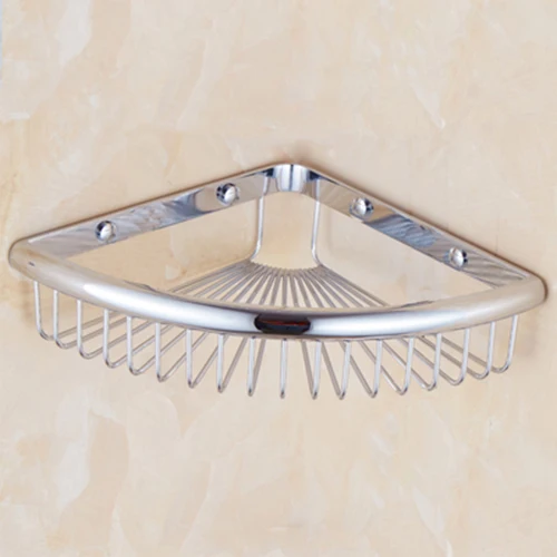 1 layer chrome Vidric Роскошные хрустальные латунные золотые полки для ванной комнаты держатель для шампуня угловая корзина для ванной Аксессуары для ванной комнаты Аксессуары для ванной EL30023 - Цвет: 1 layer chrome