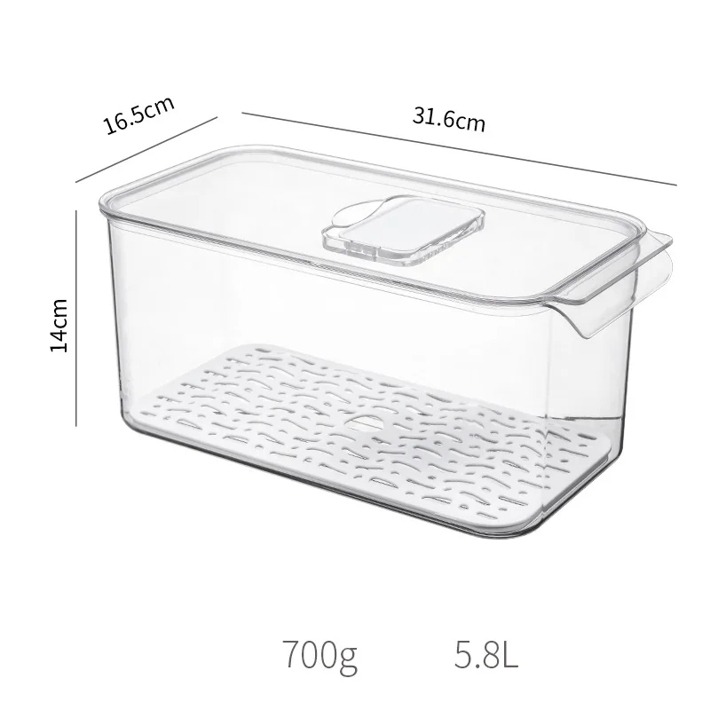 Kitchen Refrigerator Storage Box with Vent Valve, Egg Box, Fruit and  Vegetable, Plastic Crisper, Food Containers