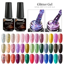 RBAN NAIL 7 мл УФ-гель для ногтей голографический Блеск Блестки Полупостоянный замачиваемый СВЕТОДИОДНЫЙ Цветной Гель-лак для нейл-арта