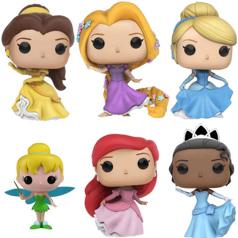 FUNKO Disney Мультфильм Принцесса Белль Ариэль Рапунцель виниловые экшн-фигурки