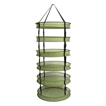 

Each Layer Detachable Clip on Mesh Duty 2 inch Foldable Hanging Drying Rack for Drying Plants and Herbs, 6 Layers