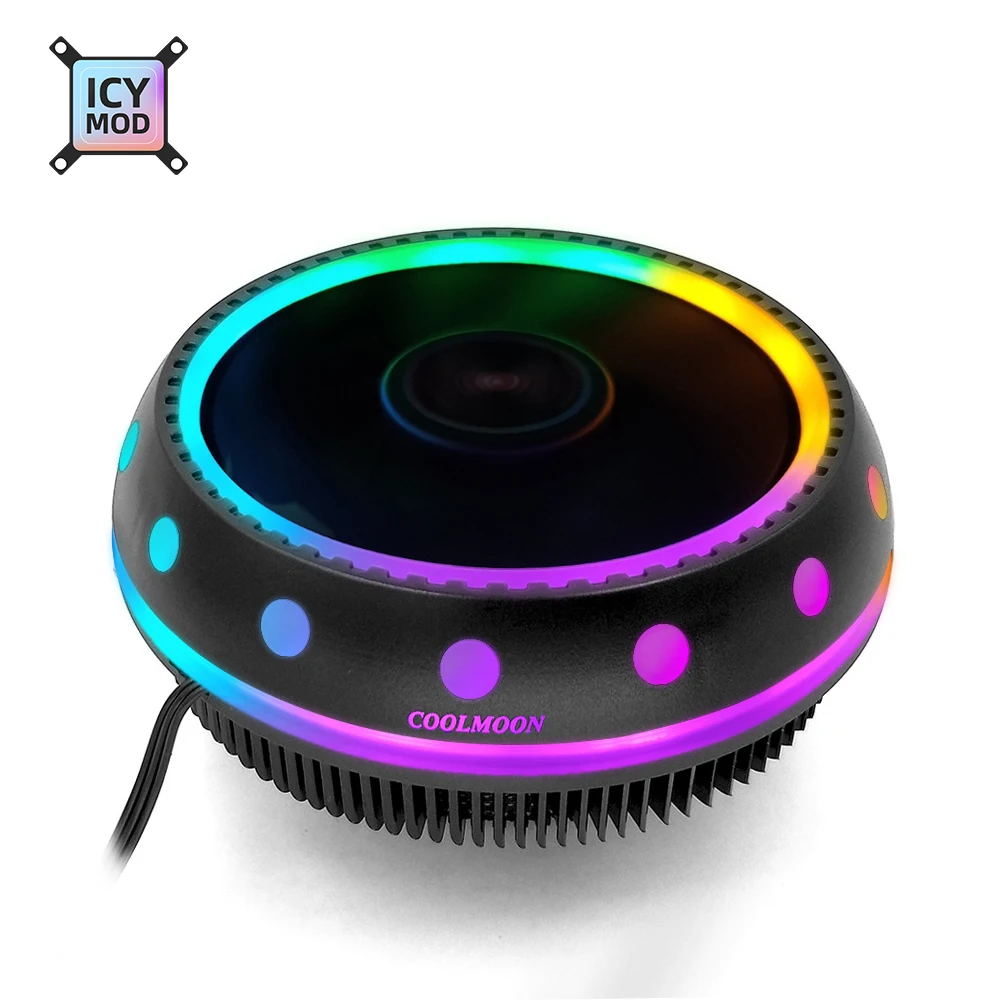 Освещение ЦП радиатор RGB 10*10 см кулер вентилятор для AMD/Intel универсальная