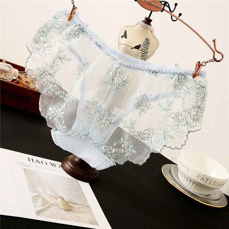 Woman Panties Ladies Underwear Sexy Lace Plus Pantyhose Transparent Low Rise Cotton Briefs Intimates New Hot on Sale