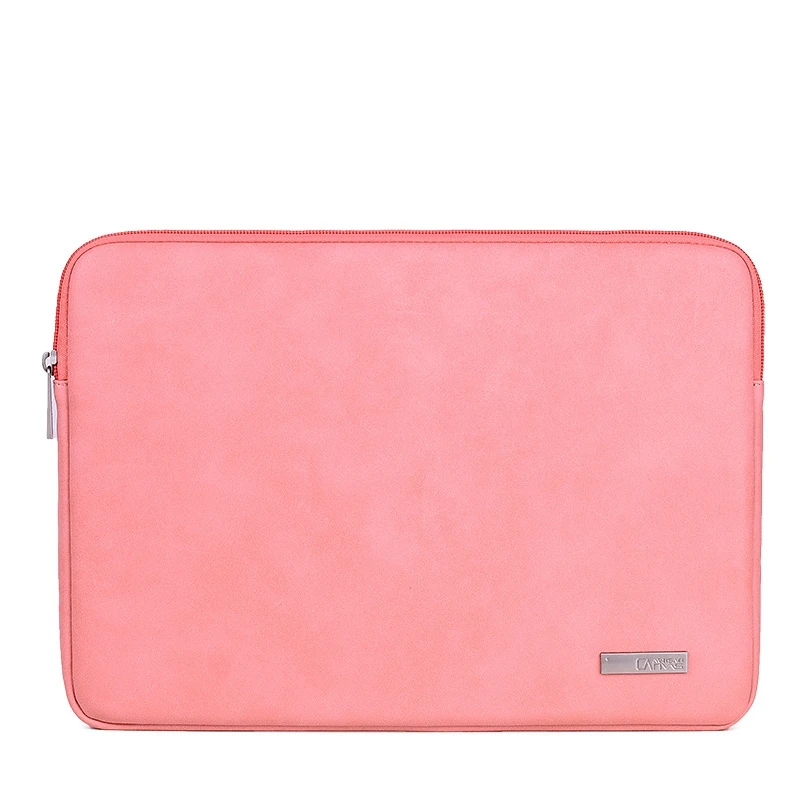 Водонепроницаемый чехол из искусственной кожи 14 дюймов для ноутбука Macbook Air 13 сумка для ноутбука 15,6 Для Macbook Pro 15 сумка для ноутбука 13,3/14/15 дюймов - Цвет: Розовый