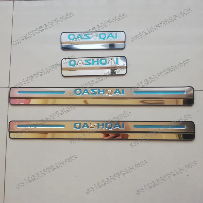 

Stainless Steel Car Door Sill Scuff Plate Cover For Nissan QASHQAI J11 2014 2015 2016 2017 2018 2019 2020 2021