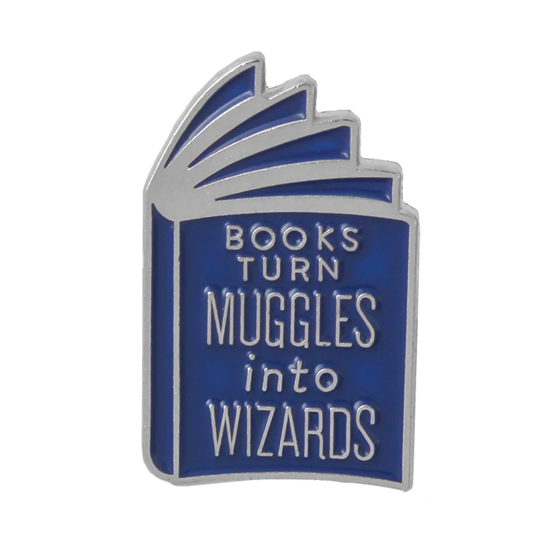 Black Book Enamel Pin Books are magic badge brooch Lapel pin Denim Jeans shirt bag Cartoon Jewelry Christmas Gift for Kids | Украшения и