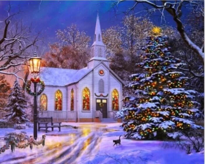 LED5002 zuan shi hua Светодиодный свет Алмазная вышивка полный набор алмазные картины Ландшафтная мозаика с бриллиантами искусство с рамкой Рождественское украшение - Цвет: LED5002 zuan shi hua