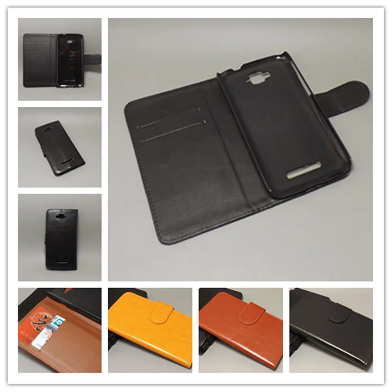 Crazy horse case hold two Cards with 2 Card Holder and pouch slot For Alcatel One Touch POP C7 OT 7041D 7040D | Мобильные телефоны