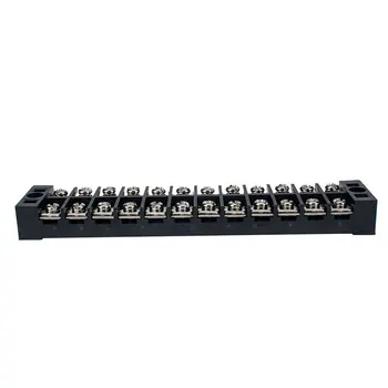 

5PCS set Dual Row Screw Barrier Terminal Block Strip Wiring Board 25A 12 connector Screw Terminal Blocks W