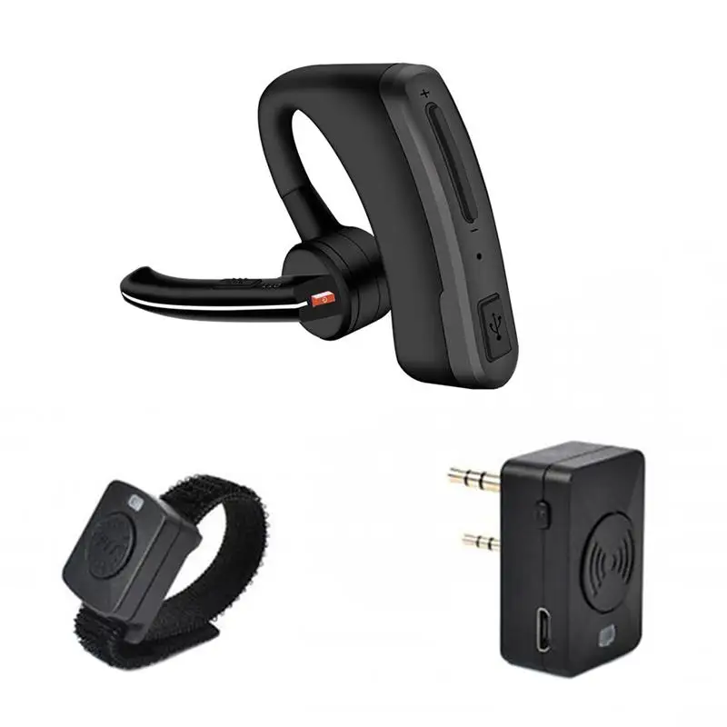 Walkie Talkie Headset PTT Wireless Bluetooth Earphone for Two way Radio