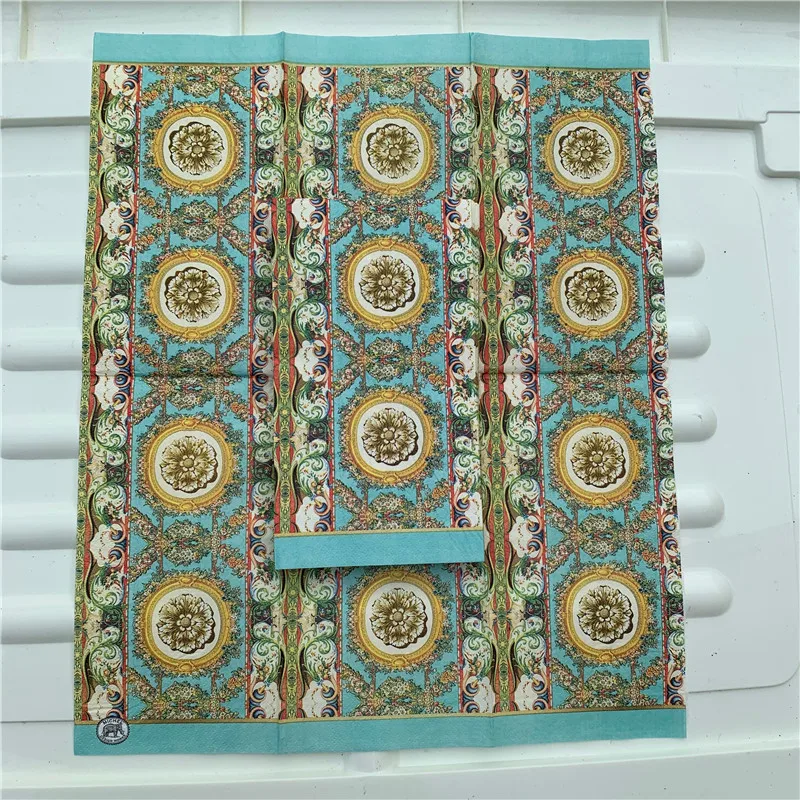 15 decoupage wedding vintage napkins paper elegant tissue flower pattern striped craft birthday party serviettes decor 33*40cm