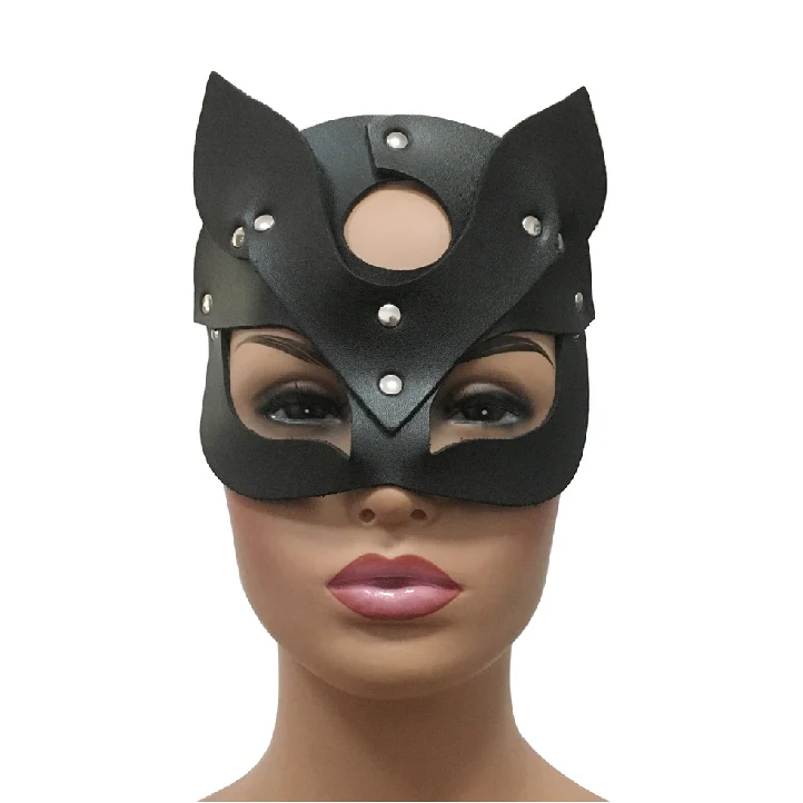 Горячая Новая мода кошачий глаз маски сексуальные женские черные кожаные маски для лица Хэллоуин маски Костюм Аксессуар