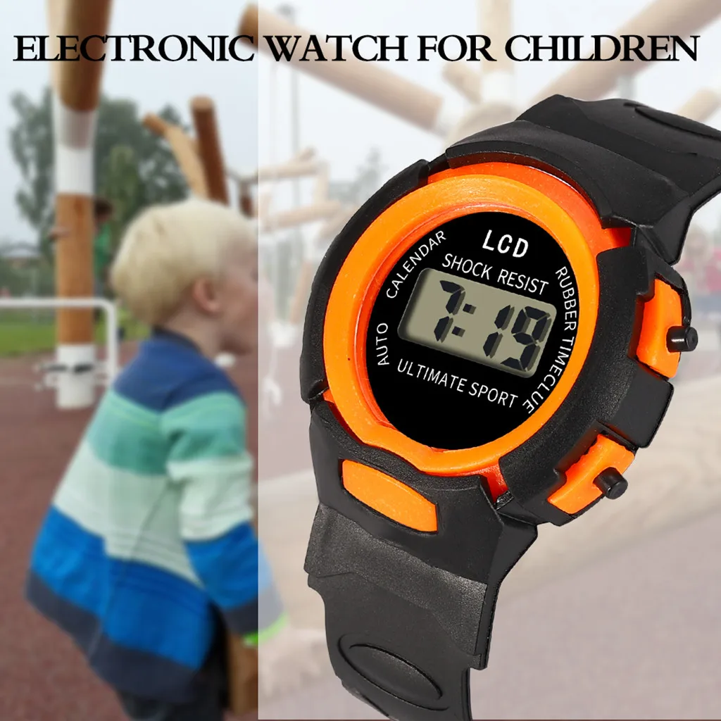 Детские наручные часы для девушек цифровой спортивный светодиодный электронный водонепроницаемый наручные часы новый подарок для