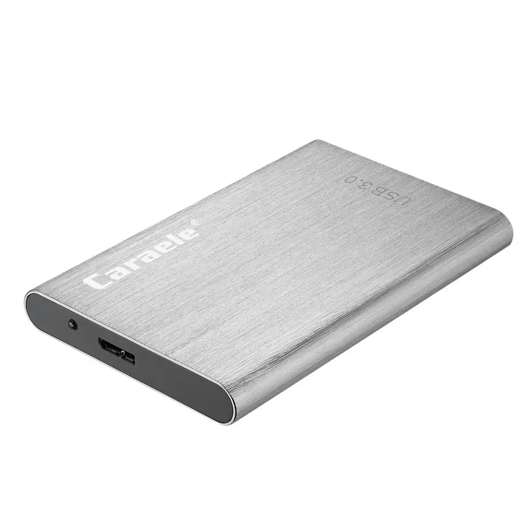 1T 2T 500GB USB3.0 внешний корпус жесткого диска SATA серебристый для ноутбука Настольный компьютер портативный ультра тонкий и компактный размер - Цвет: 500GB
