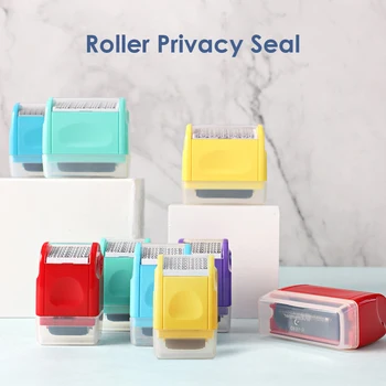 

Messy Code Identity Privacy Roller Information Coverage Protection Seal Stamp for School Office Working Accessories