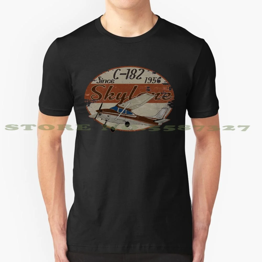 Cessna 182 Skylane "Dal 1956? Retro Vintage Airplane Design Graphic Custom Funny Vendita Calda Tshirt Cessna 182 C 182 C182