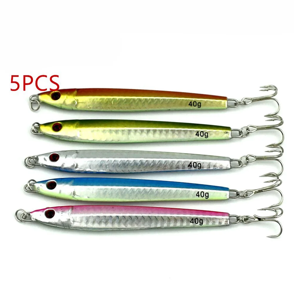 

Spinning Lure Baits Deep Bass Hook 10cm Sea Sprat Saltwater 5 Colors 5pcs
