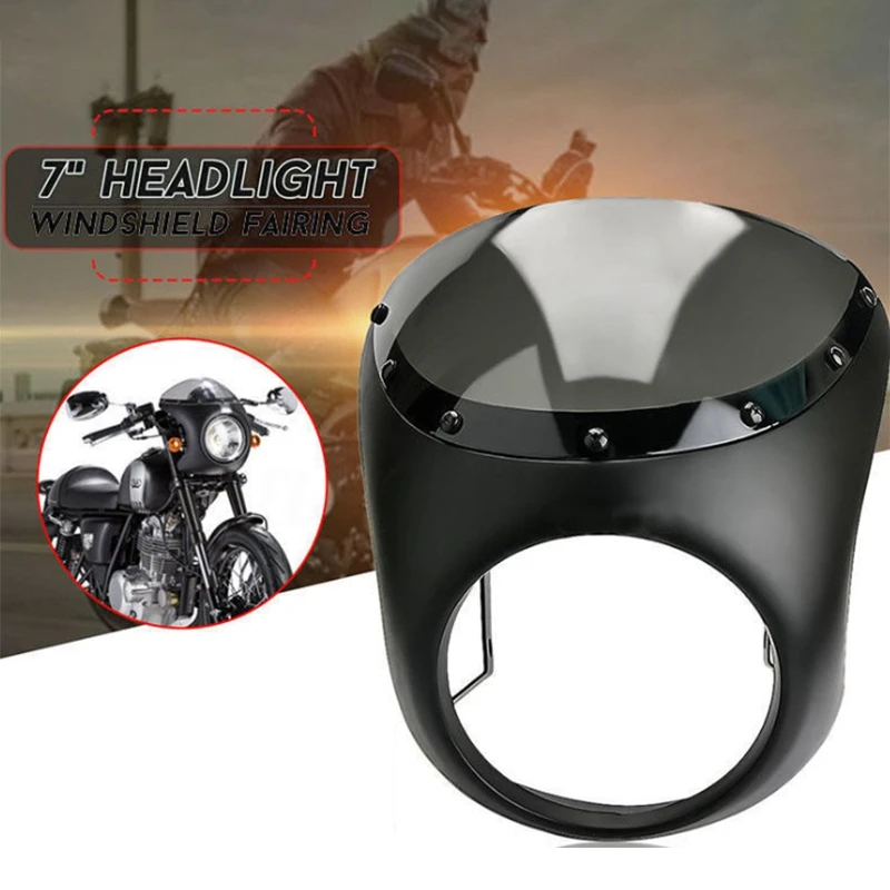 

Universal 7 Inch Headlight Handlebar Fairing Windshield Cafe Racer