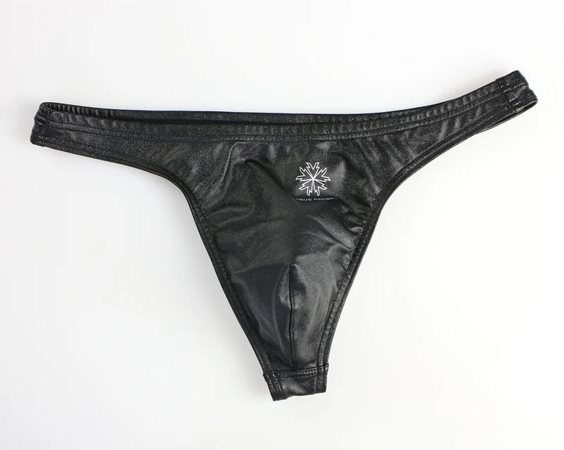 Description Picture 6 of item3pcs/lot New BRAVE PERSON Men Briefs Sexy Mens Low Waist Briefs Imitation Leather Male Underpants Briefs Men Thongs Underwear