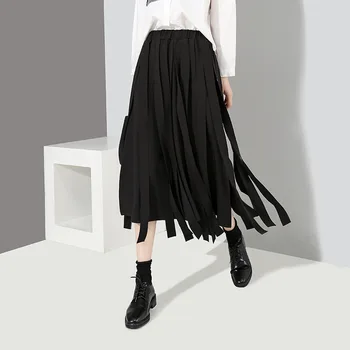 

Chic High Waist Mid-Length Women's Skirt Hot Promotion Irregular Solid Skirts Women Fashion 2020 Casual All-match Lady Clothing