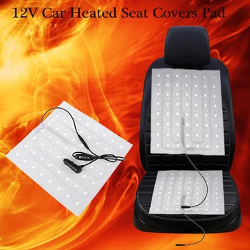 

12V Universal Car Heated Seat Covers Pad Carbon Fiber Heated Auto Car Seat Heating Pad Winter Heater Mat Hi-Off-Low Switch Kit