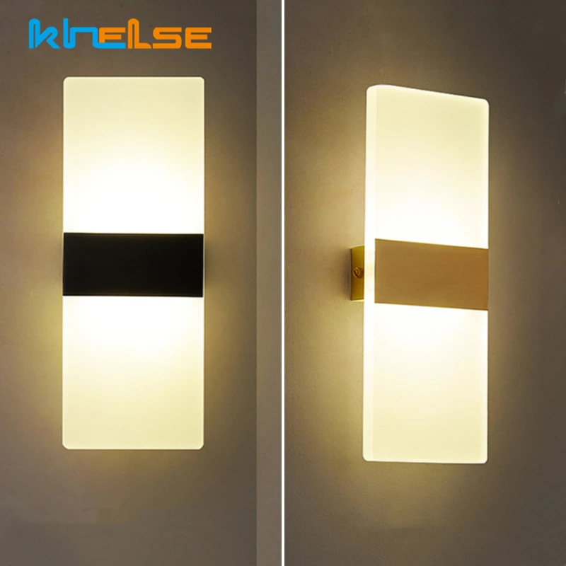 실내 아크릴 벽 조명 220V 110V 침실 머리맡 램프 거실 발코니 복도 벽 Sconce 통로 LED 미러 램프 BDA1115