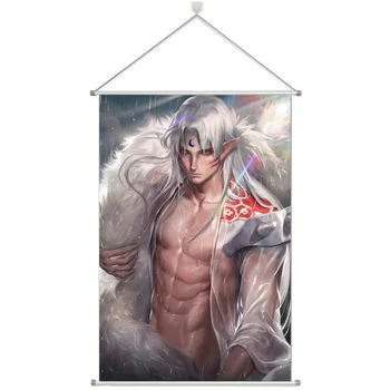 

Anime inuyasha male pointy ears sakimichan Prsonalize Customer Made Alloy Fabric Wall Poster Scroll 60x90cm 24x36inches