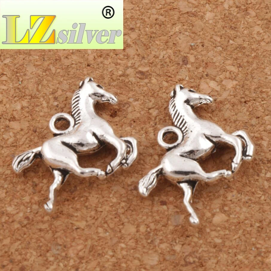 Running Horse Spacer Charm Beads 19x15.5mm 150pcs Zinc Alloy Pendants Handmade Jewelry DIY L050