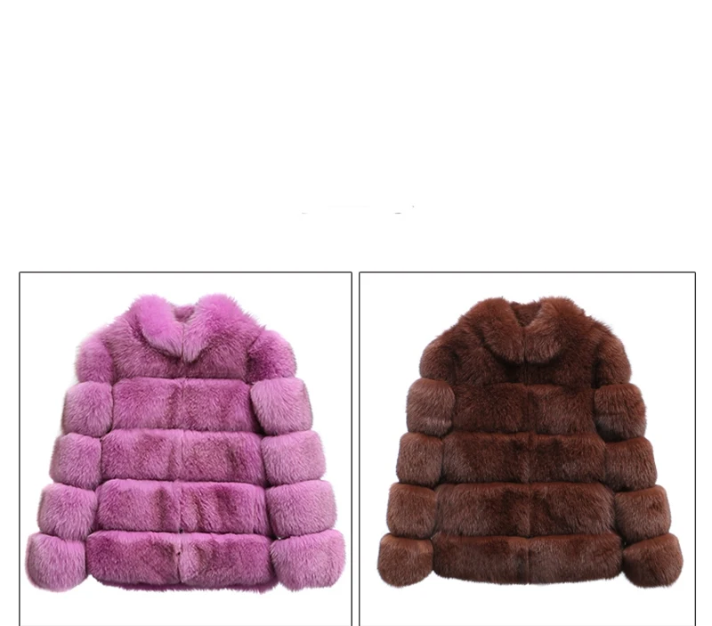 Зимние натуральным лисьим мехом пальто Для женщин теплый натуральный Цвет лиса меховая куртка женская из лисьего меха пальто Костюмы