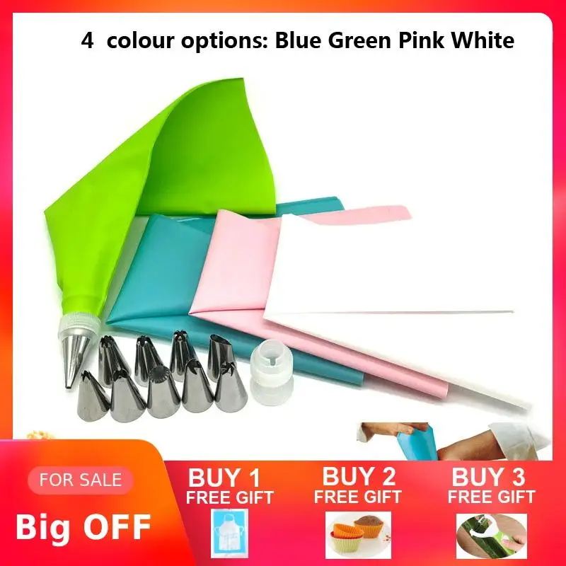12 шт./компл. набор кремообразных кондитерских насадок для обледенения и мешков