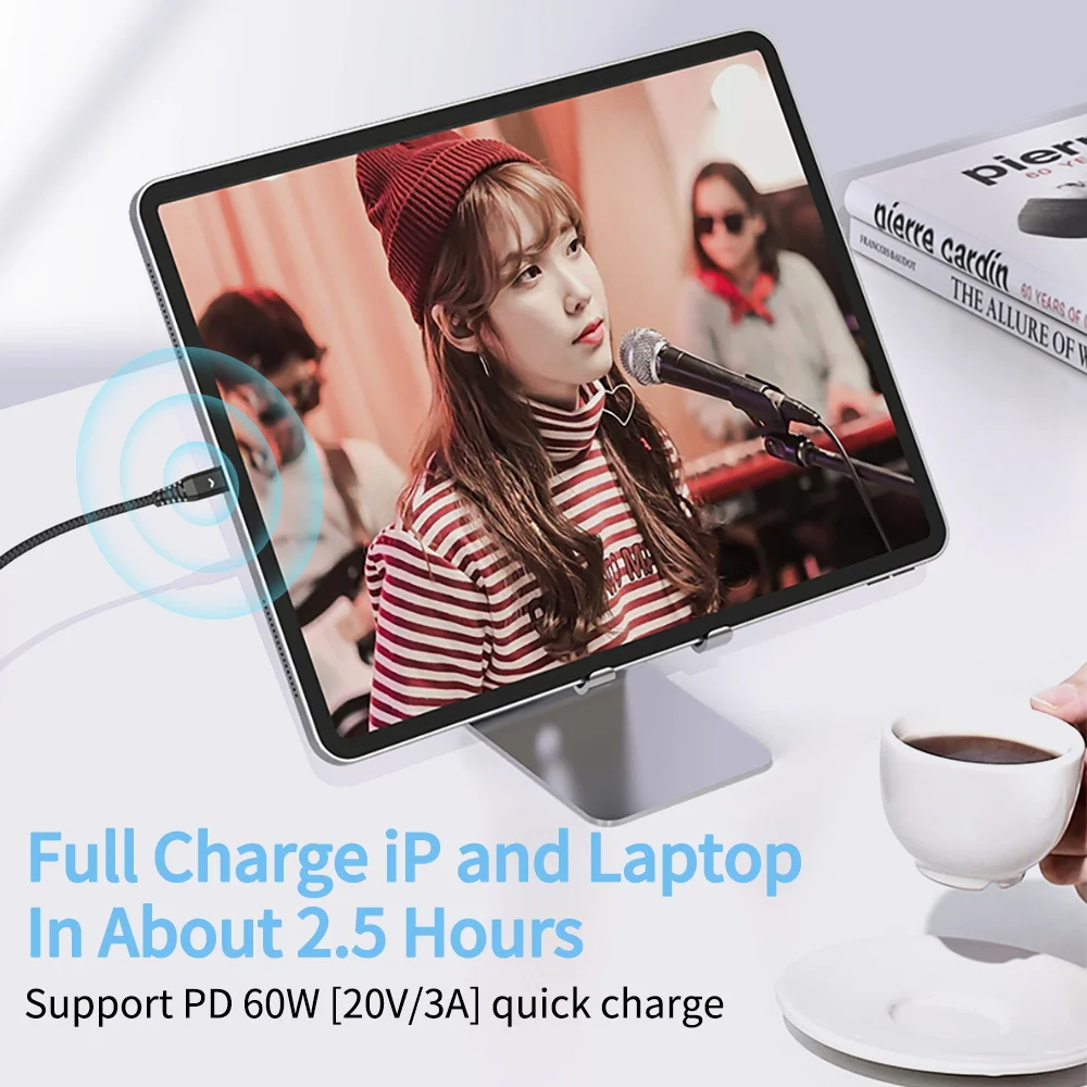 60W Type C To USB Type C Cable PD Fast Charging Data Wire For Samsung S20 Xiaomi QC4.0 Macbook Pro