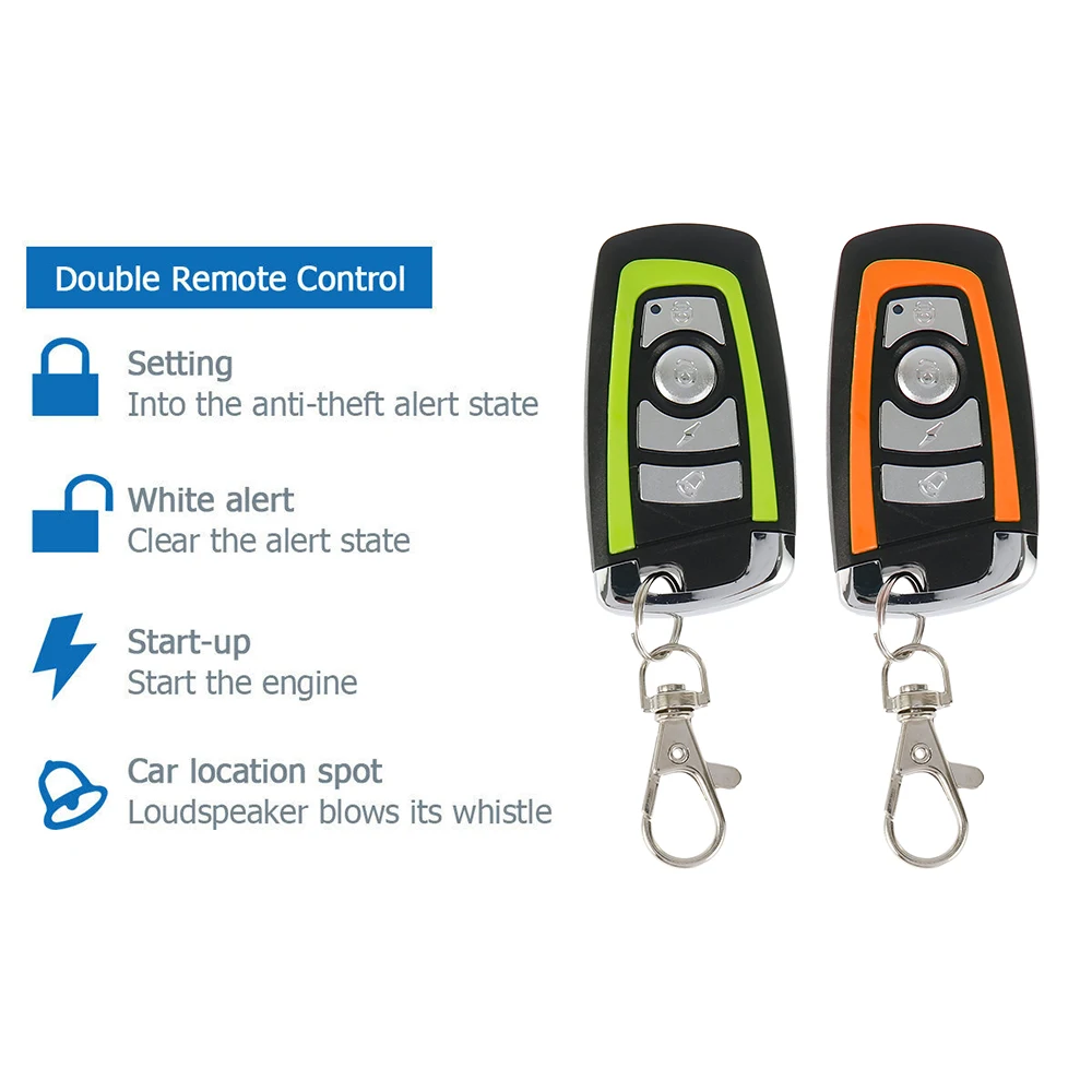 Motorcycle Alarm Anti-theft 125dB Universal Scooter Security Alarm System Engine Start Remote Control Key