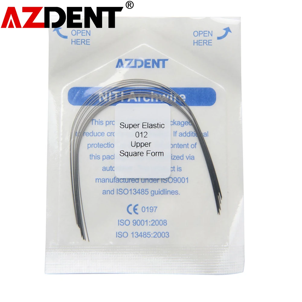 10pcs/pack Azdent Super Elastic Niti Arch Wire Round Dental