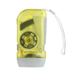 NR – lampe torche sans batterie, outil d'extérieur Portable, 3 LED, torche à enrouler, manivelle à pression 