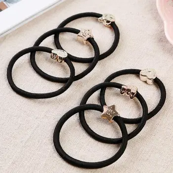

1pcs High Elastic Hair Rope Durable Rubber Bands Hair Ring Head Rope Headdress Hair Braid Retro metal rubber band Accessories