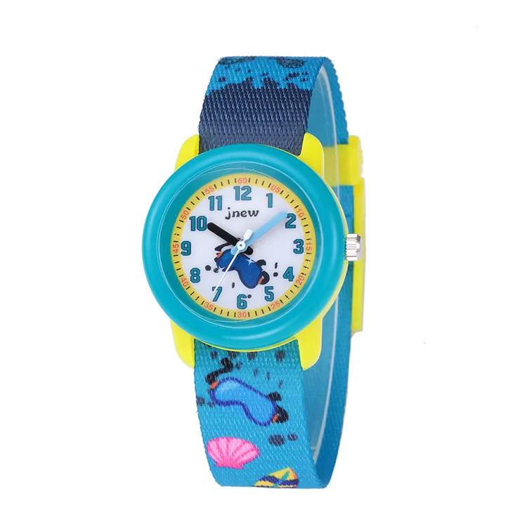 

JNEW Brand Children's Quartz Watches Cartoon Watches Cute Simple Waterproof Webbing Children's Sports Quartz Wristwatches