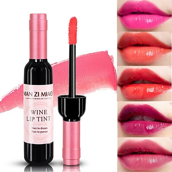

6 color red wine bottle lip gloss lasting moisturizing lip liquid moisturizing lip balm non-stick cup lip gloss