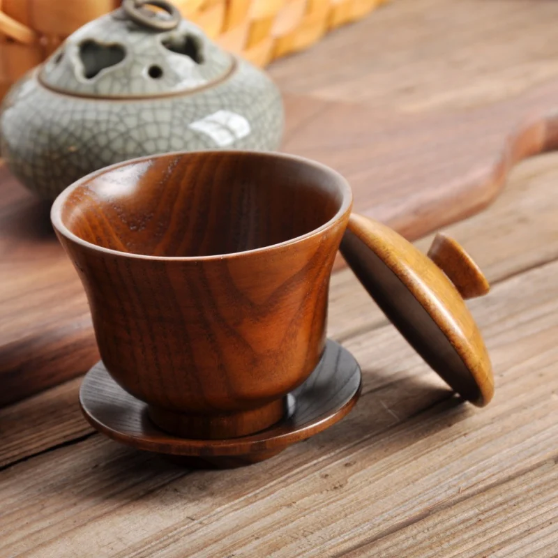 Уникальная деревянная чашка ручной работы традиционный китайский стиль деревянная чашка Бытовая гладкая поверхность деревянная чашка для обеда чая кофе молока