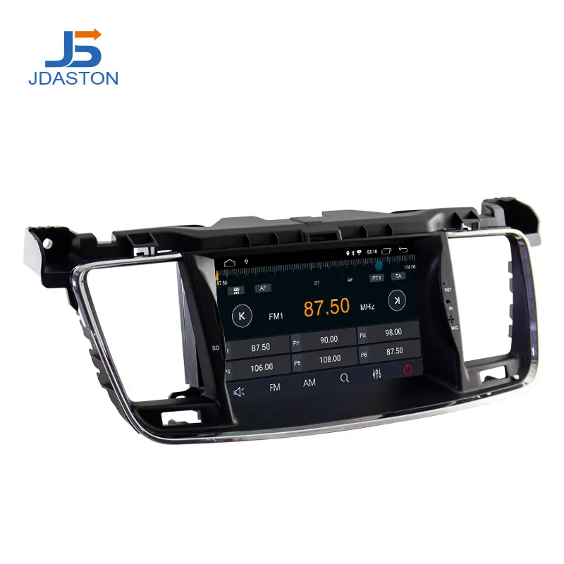 Perfect JDASTON Android 9.0 Car DVD Player For PEUGEOT 508 Stereo GPS Navigation multimedia Player 1 Din Car Radio Steer Wheel Control 2