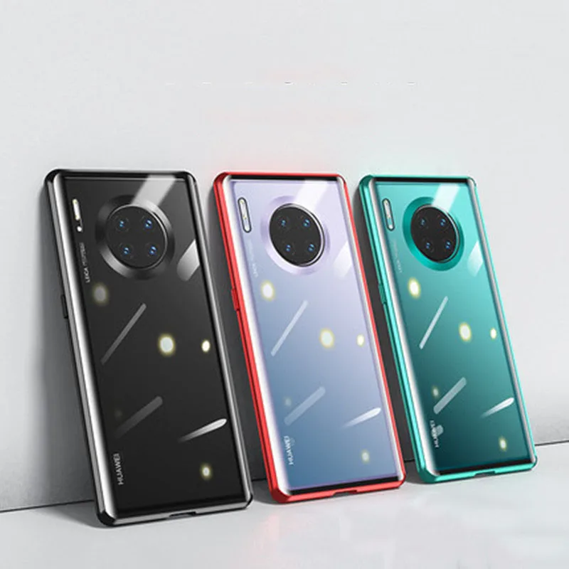 Металлический магнитный чехол из закаленного стекла для huawei Mate30 Pro Mate20X Mate20 Nova 5 5i Pro Nova4 Nova4E Nova3i Nova 6 SE