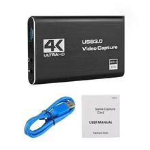 USB 4K 60Hz kompatybilna z HDMI karta przechwytywania wideo 1080P do nagrywania gier płyta przekaz na żywo Box USB 3 0 Grabber do kamery PS4 tanie tanio elenxs CN (pochodzenie) Video Capture Card USB3 0 Film i telewizja tuner karty