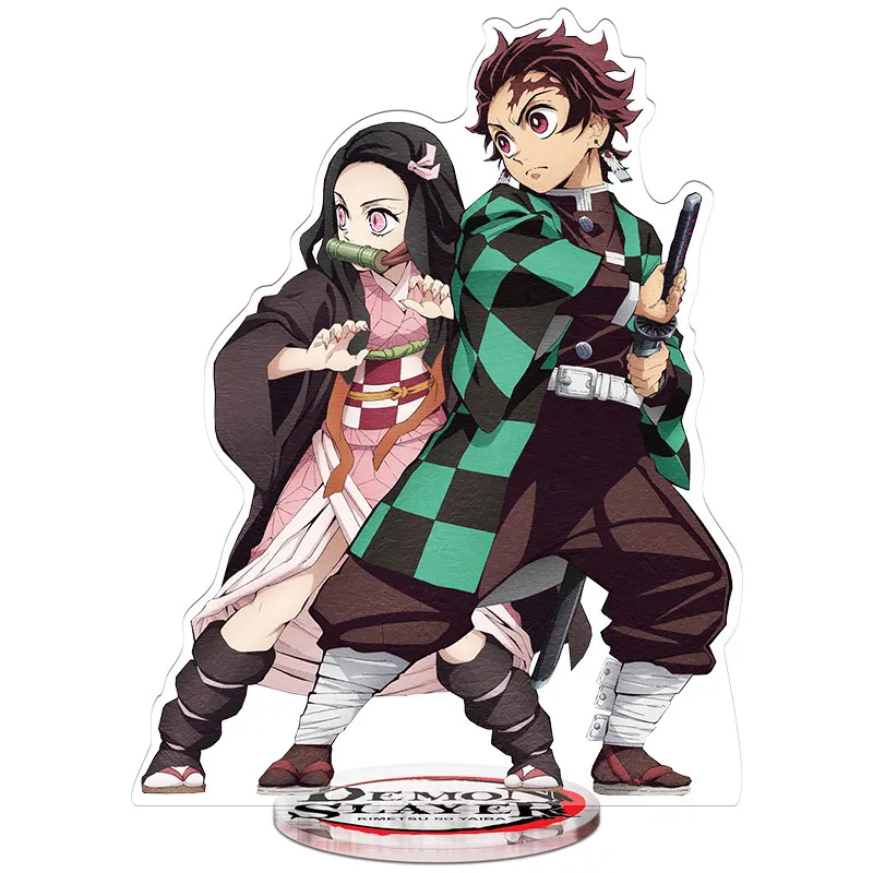 Demon Slayer: Kimetsu no Yaiba Tsuyuri Kanawo Tanjirou Kamado Nezuko Косплей акриловый брелок Подвеска подставка фигурка модель пластины - Цвет: 02