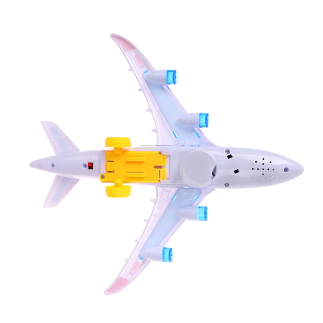 New DIY Assembly Airbus Aircraft Autopilot Flash Sound Aircraft Music Lighting Toys Electric Airplane DIY Toy for Children Kids 6