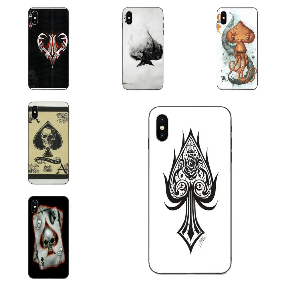 Для Galaxy C5 C7 J1 J2 J3 J330 J5 J6 J7 J730 M20 M30 Ace Core Max Mini Plus Prime Pro Мягкий мобильный телефон Of Spades