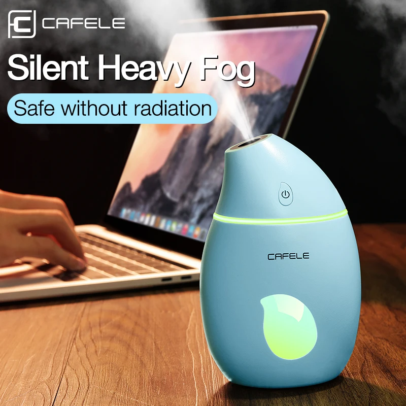 

Cafele Humidifier USB Ultrasonic Air Humidifier Aroma Essential Oil Diffuser for Home Air Cool Mist Maker LED Night Lamp