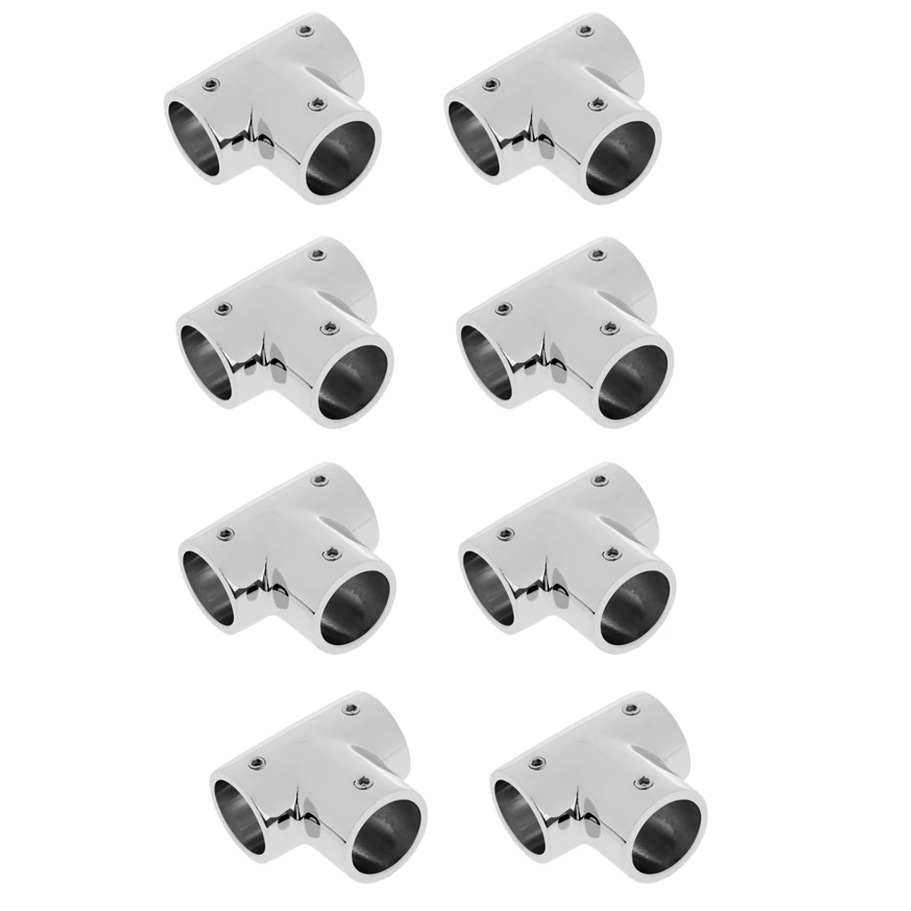 8 Pieces 1 '' 90 Degree 316 Stainless Steel Boat Handrail Fitting Tee