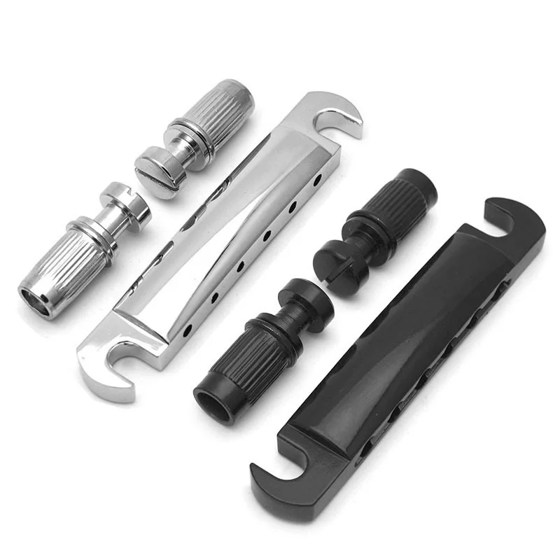 

Ohello электрогитара LP Tailpiece черный с гвоздиками стоп-бар для гитары Tailpiece С анкерами и гвоздиками для LP SG гитарные детали