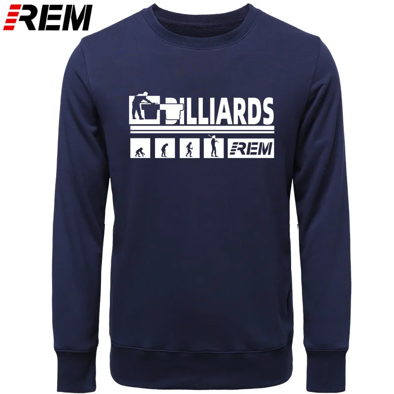 Худи REM, бренд evolution billiards, хлопковые мужские повседневные топы с длинным рукавом для мальчиков, Модные Толстовки, Толстовки - Цвет: NAVY WHITE